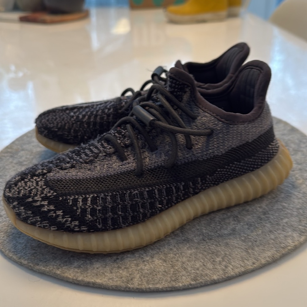 Yeezy shoes, boost 350 black grey slip ons size 12 gently used